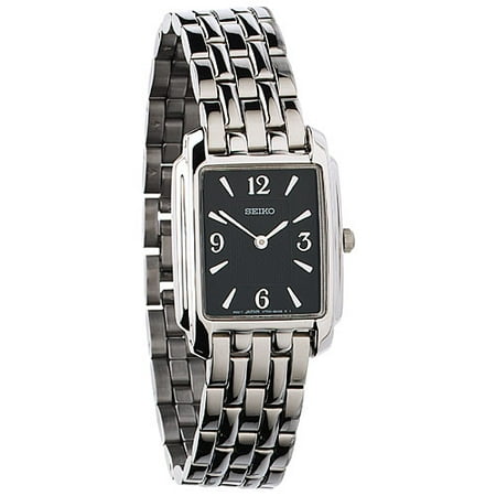 Women's Black Dial Rectangular Watch