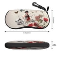 thumbnail image 2 of Vsdgher Floral Leopard Butterflies Sunglasses Soft Case Neoprene Zipper Eyeglass Case, Zipper Portable Spectacle Cases for Men Women, 2 of 6