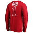 thumbnail image 3 of Men's Red St. Louis Cardinals Father's Day #1 Dad Long Sleeve T-Shirt, 3 of 3