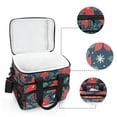 thumbnail image 6 of FORMRS Insulated Cooler Bag 24 Cans Capacity Soft Leakproof Lunch Box with Side Pockets, Red Christmas Leaves, 6 of 7
