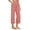 A Pink, variant on Horkkom Linen Pants Women Summer High Waisted Capris Pants Business Casual Dress Pants with Pockets L