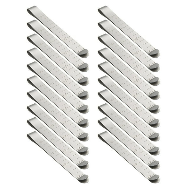 IMENGL Liquidation! Règle d'Outil de Mesure Delayuji Clips de Ourlet en Acier Inoxydable 3 Pieds' 20 Pcs Clips de Couture Ensembles de Règles en Acier Marquage Maison Diy Taille Unique Argent