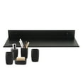 thumbnail image 3 of Black Floating Wall Shelf Bathroom Black Shelf Floating Wall Shelf Shower Shelf Bathroom Rectangular Frosted Aluminum Frame Ultra-thin Heavy Wall Shelf Fashion Wall-mounted Cosmetic Rack, 3 of 6