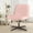 Teddy Fabric-Pink, variant on CONCETTA Comfortable Armless Office Chair Adjustable Height, Perfect for Home Workstation, Linen - Gray