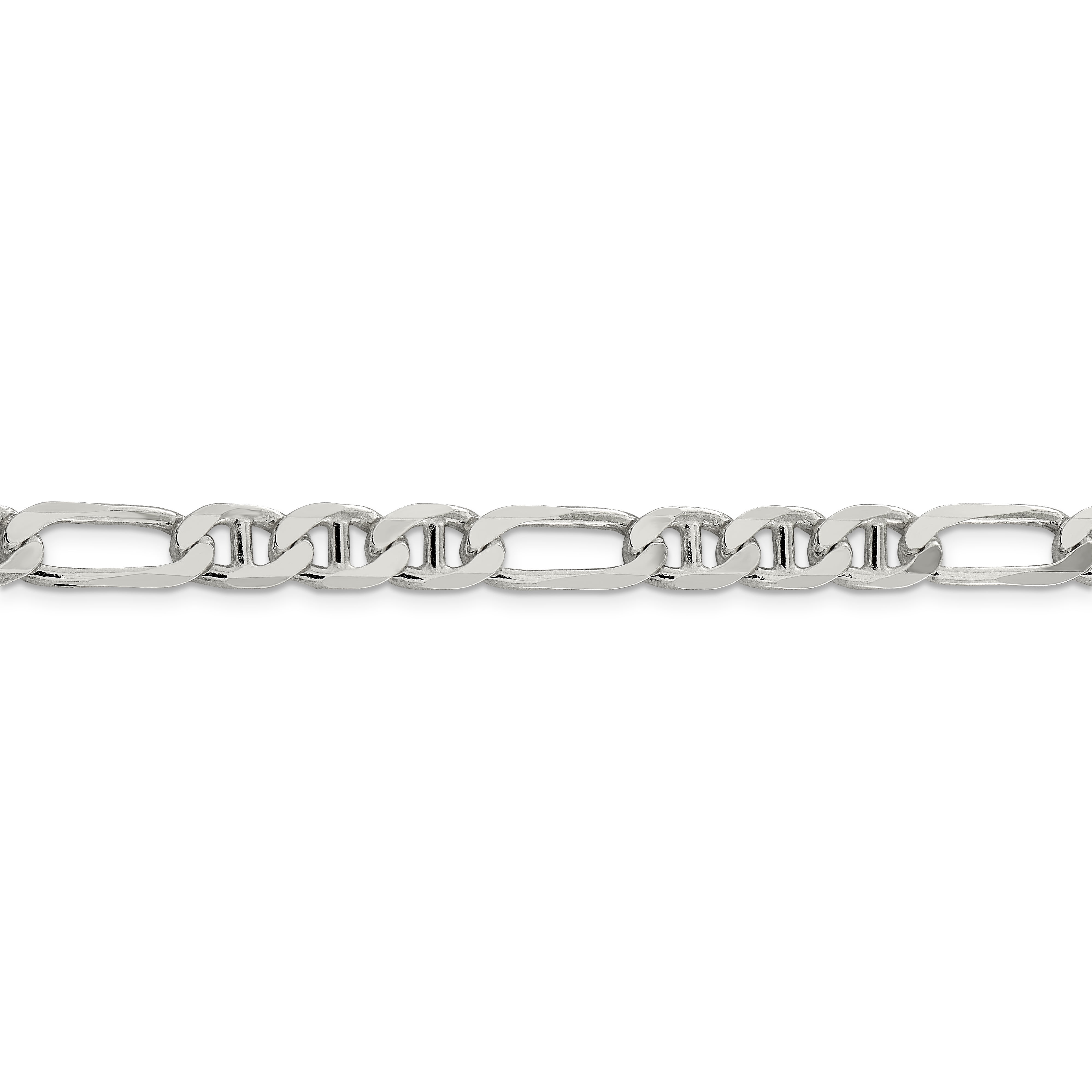 Sterling Silver 7.5mm Figaro Anchor Chain (Weight 35.59 Grams, Length 18 Inches) Walmart Canada