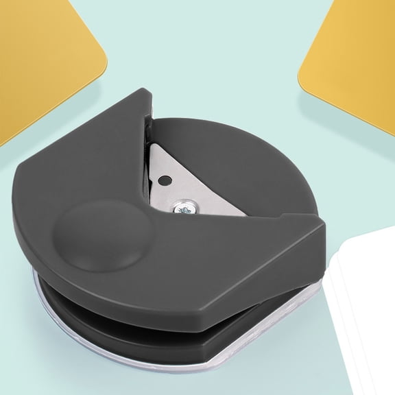 Black Portable Corner Rounder Punch with Stainless Steel Blade, 3-Sheet Paper Corner Cutter for Photos, Business Cards, Crafts, Office Supplies, DIY Projects, Photo Cutter