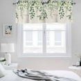 thumbnail image 3 of 2 Pack Vintage Valance for Window Watercolor Eucalyptus Leaf Country Linen Background Kitchen Valance Rod Pocket Short Curtain Topper Decorative Window Treatment for Living Room Bedroom 54"x18", 3 of 8