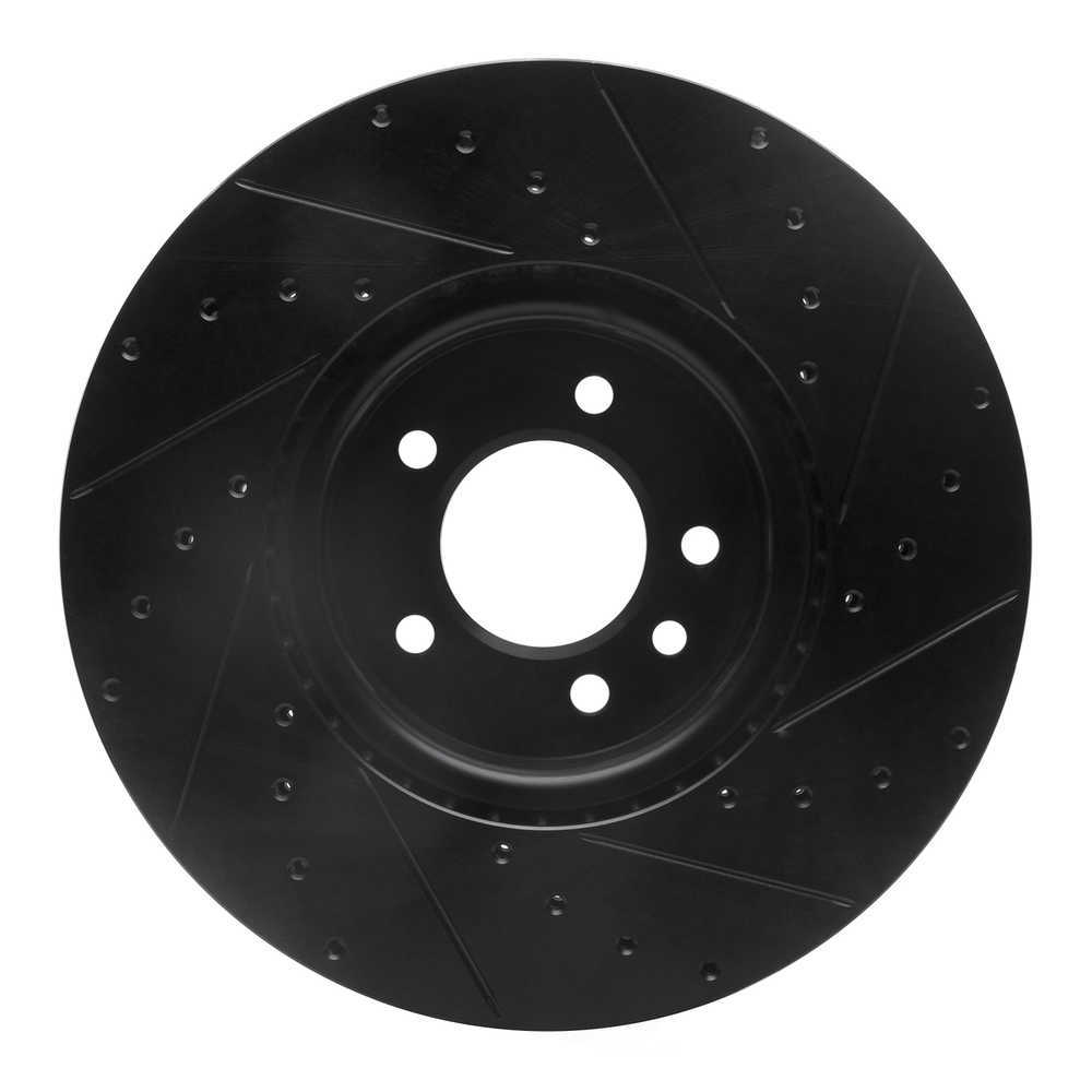 Dynamic Friction Company 633-11030L DFC Brake Rotor - Drilled And Slotted - Black