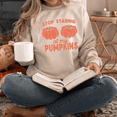 thumbnail image 3 of Stop Staring at my Pumpkins Sweatshirt for Fall, 3 of 7