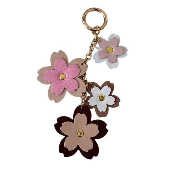 KUFptva Vintage Charm Flower Keychain Handbag Ornament Car Keys Holder Decoration Suitable for Women and Girls