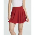 thumbnail image 3 of Real Essentials 4 Pack: Women's Soft Casual Pleated Mini Skirt - Skater A-Line Flowy Skirts (Available In Plus Size), 3 of 6