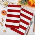 thumbnail image 3 of Red Stripes Microfiber Kitchen Towel, Simple Red White Texture Soft Absorbent Dish Towels, Quick Drying Washable Dishcloths for Kitchen Cleaning, Drying Dishes, 18x28 Inches, 3 of 9