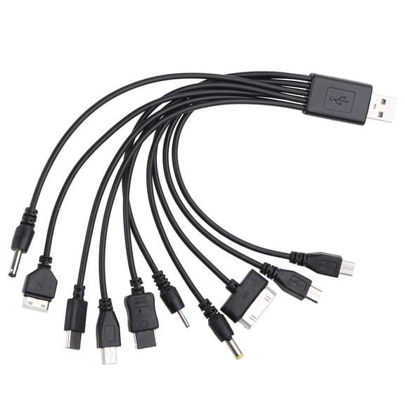 10 in 1 USB Cable Multi-port USB Phone Charging Cable 20cm