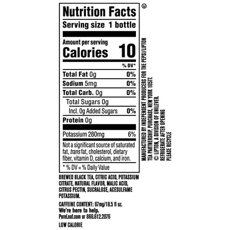 Pure Leaf Diet Lemon Real Brewed Iced Tea 18.5 oz Bottle
