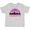 thumbnail image 3 of Inktastic Albuquerque New Mexico Retro Sunset Skyline Girls Baby T-Shirt, 3 of 5