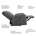 thumbnail image 4 of LVUYOYO Fabric Electric Recliner Chair - Heated Vibration Massage Sofa with USB Charge Port - Microfiber Reclining Sofa for Home, Living Room, Bedroom, 4 of 7