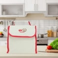 thumbnail image 3 of Unique Bargains 1 Pc Durable Flip Cover Lunch Bag Beige Red, 3 of 5