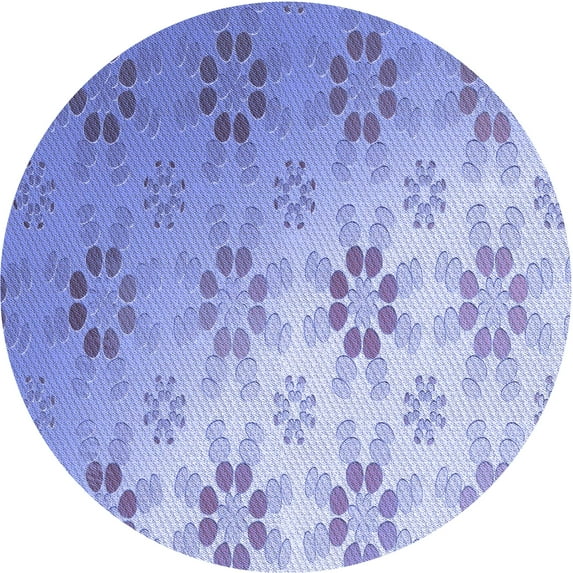 Ahgly Company Machine Washable Indoor Round Transitional Blue Angel Blue Area Rugs, 7' Round