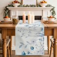 thumbnail image 2 of Table Runner 70 Inches Long for Kitchen Dining, Blue Spring Floral Dresser Scarf Farmhouse, Dining Table Decorations for Wedding/Parties, Summer Flowers Botanical Elegant 13 x 70 In, 2 of 8