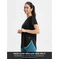 thumbnail image 6 of BALEAF Women's Short Sleeve Workout Tops Athletic Running Shirts Quick Dry T-Shirts Loose Fit Gym Yoga Tee UPF 50+ Black XL, 6 of 7