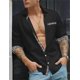 thumbnail image 1 of Camisa de manga larga con estampado 3D para hombre, con bolsillo, informal, con solapa, de alta calidad, para verano, talla grande, 1 of 6