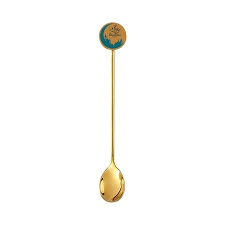 

Dengmore Clearance New Product 304 Stainless Steel Creative Star Moon Dessert Cake Spoon Coffee Stirring Ice Spoon