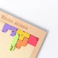 thumbnail image 3 of Tablero de rompecabezas de Tangram de resistencia a la corrosión de juguetes de bloques de animales 3D para niños pequeños, 3 of 8