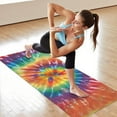 thumbnail image 6 of Colorful Tie Dye Pattern Hot Yoga Mat Towel Non Slip for Hot Yoga - Quick-Drying Yoga Mat Cover with 4 Corner Pockets with Travel Bag - Hot Yoga Towel Non Slip Grip Moisture Wicking Sweat 70"x26", 6 of 6