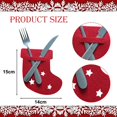 thumbnail image 2 of Bolsa de cubiertos con calcetín navideño, juego de cubiertos con calcetín navideño, suministros de decoración para mesa de fiesta de Navidad, 12 Uds., 2 of 5
