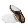 thumbnail image 3 of Lsque Romantic Flower Astronaut Couple Pattern Womens Comfort Cotton on Scuff With Memory Foam and Anti-skid Sole Slipper-44/45, 3 of 7