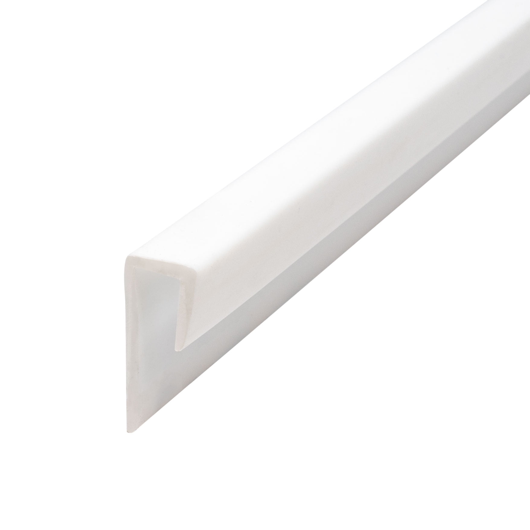 Outwater Plastic J Channel Fits Material 3/16 Inch Thick White Styrene