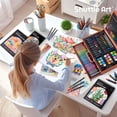 thumbnail image 7 of Shuttle Art 149 Piece Deluxe Art Set, Art Supplies in Wooden Case, Painting Drawing Art Kit with Crayons Colored Pencils Oil Pastels Watercolor Cakes Coloring Book Sketch Pad for Adults, 7 of 7