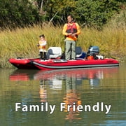 Sea Eagle FastCat12 Catamaran 2-4 Person Inflatable Boat-Rigid, High-Pressure, All-Drop Stitch, Easy Setup, Self-Bailing- Deluxe Package