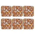 thumbnail image 2 of Disketp Floral Hippie Mushrooms Funny Coasters,6 Pcs Leather Coasters With Holder, Perfect Housewarming Hostess Gifts,Protect Furniture From Water Marks Scratch And Damage, 2 of 9