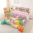 thumbnail image 2 of Manfei Lovely Axolotl Full Size Comforter Sets,Letter D Print Bedding Comforter Set,Pink,Pink Reversible,3 Pieces,1 Comforter and 2 Pillowcases, 2 of 7
