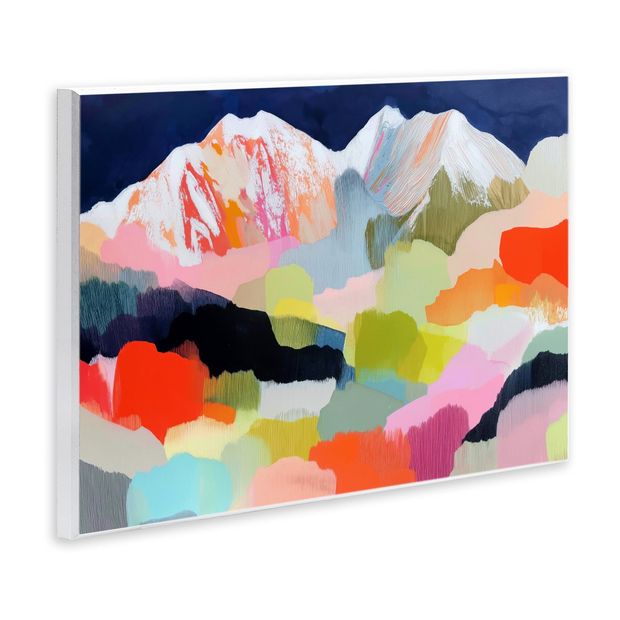 Stupell Industries Alpine Glow in Vibrant Mountains Wall Plaque Art, design by Chromatic Storm Studio