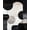 Black White Gray, Pattern 2, variant on Design&I 8'x10' Washable Area Rug Floorcarpet Abstract Swirl Brushstroke Neutral Monochrome Accessories for King Size Bedroom, Under Bed, Sleek Flatweave Pet Friendly