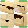 thumbnail image 3 of Bamboo Desk Organizer with Drawers - Small Desktop Countertop Mini Tabletop Storage Container - No Assembly Required, 3 of 12