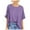 Purple, variant on Timegard Womens Tops Summer Solid Color Round Neck Short Sleeve Drop Shoulder Comfy Tops Basic Tee