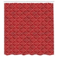 thumbnail image 2 of Ambesonne Traditional Shower Curtain, Japanese Curved Leafage, 69"Wx75"L, Vermilion White, 2 of 4