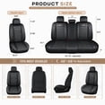 thumbnail image 5 of Full Set Car Seat Covers Fit for Toyota Camry 2002-2026,5pcs PU Leather Car Seat Cushion Protector Waterproof&Airbag Compatible,Black, 5 of 7
