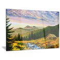 thumbnail image 1 of Design Art Sunset in Mountains Landscape Metal Wall Art, 1 of 1