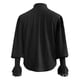 thumbnail image 2 of Camisas Vaqueras Para Hombre XXL Camisa de corte vintage gótica para hombre con cuello y dobladillo de encaje de manga larga con mangas (Black, L), 2 of 6