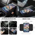 thumbnail image 6 of Jeiento Dolphins Car Seat Cover Set with Steering Wheel Cover Seat Belt Strap Cover Garbage Bin Armrest Cover Pad Rearview Mirror Cover Coasters Gear Shift Knob Cover Set Fit SUV Sedans Van Truck, 6 of 7