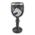 thumbnail image 1 of Pewter Look Celtic Knot Unicorn Head Wine Goblet, 1 of 3