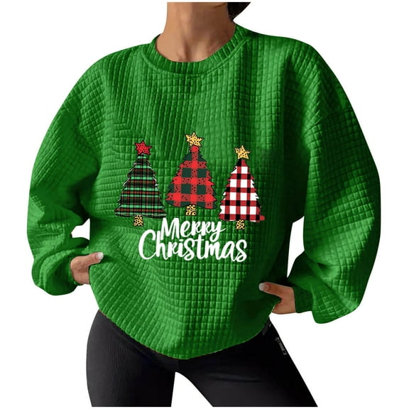 Womens Casual Christmas Tee Shirts Sweatshirt Plus Size White Cardigan Sweaters Long Sleeve Fall Tops Long Sleeve Tops Dressy