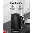 thumbnail image 7 of LONGDEEM Electric Kettle, 1500W Quick Boil, 1.7L Stainless Steel, Boil-Dry Protection, Black, 7 of 7
