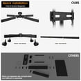 thumbnail image 6 of AOKCOS Modern Rolling TV Stand With Wheels Mobile TV Cart for 32 to 65 inch TVs, Black, 6 of 11