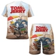 thumbnail image 2 of Tom And Jerry Boys Girls Short Sleeve Mesh T-Shirt And Shorts Outfit Set Summer Clothes Set for Kids, 2 of 8