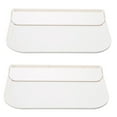 thumbnail image 3 of Raindrops 2Pcs Small Folding Wall Shelf Adhesive Floating Storage 11.8x4.3in White PP, 3 of 8